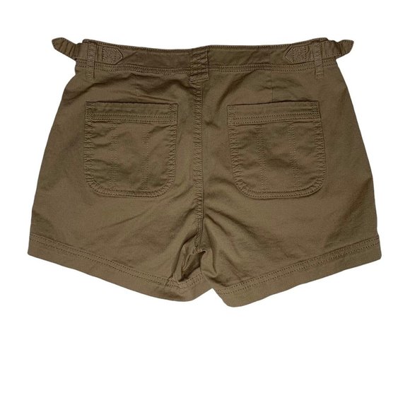 Athleta Shorts With Waist Adjuster Size 2 Brown Organic Cotton and Spandex - Picture 4 of 9